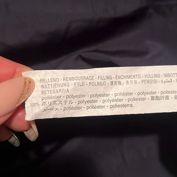 Zara Kid's Girl's Metallic Blue Lucky You Puffer Jacket - Picture 11 of 12